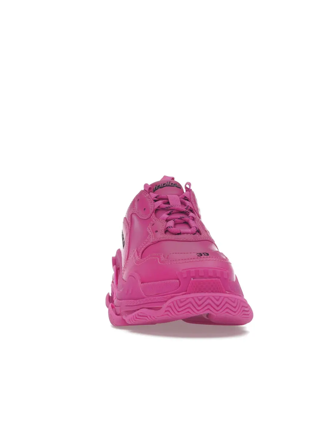 Кроссовки женские Balenciaga Triple S, искусственная кожа — изображение 2 из 4, темный розовый