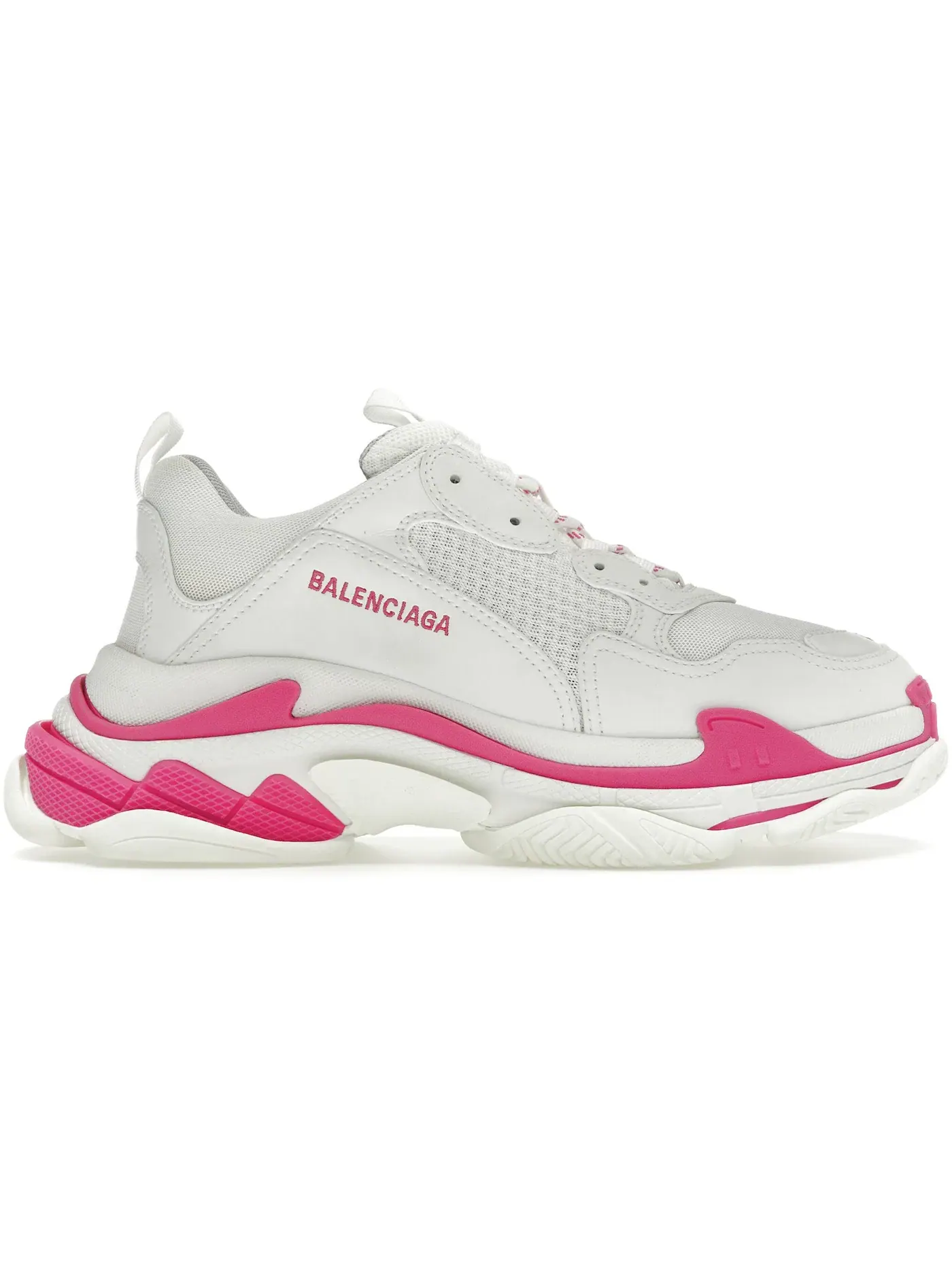 Кроссовки мужские Balenciaga Triple S, с массивной подошвой — изображение 1 из 1, белый розовый