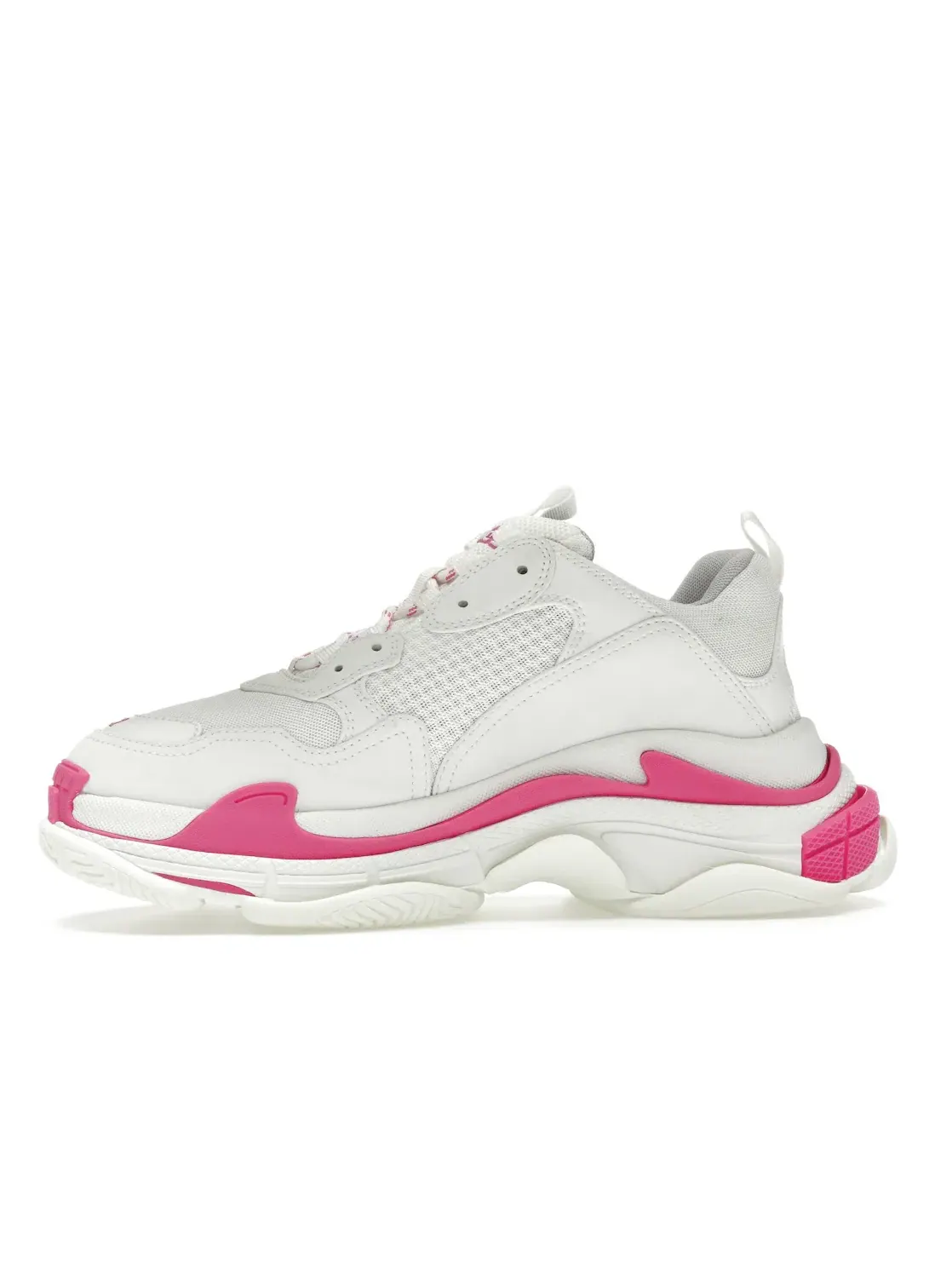 Кроссовки женские Balenciaga Triple S, с массивной подошвой — изображение 3 из 4, розовый белый