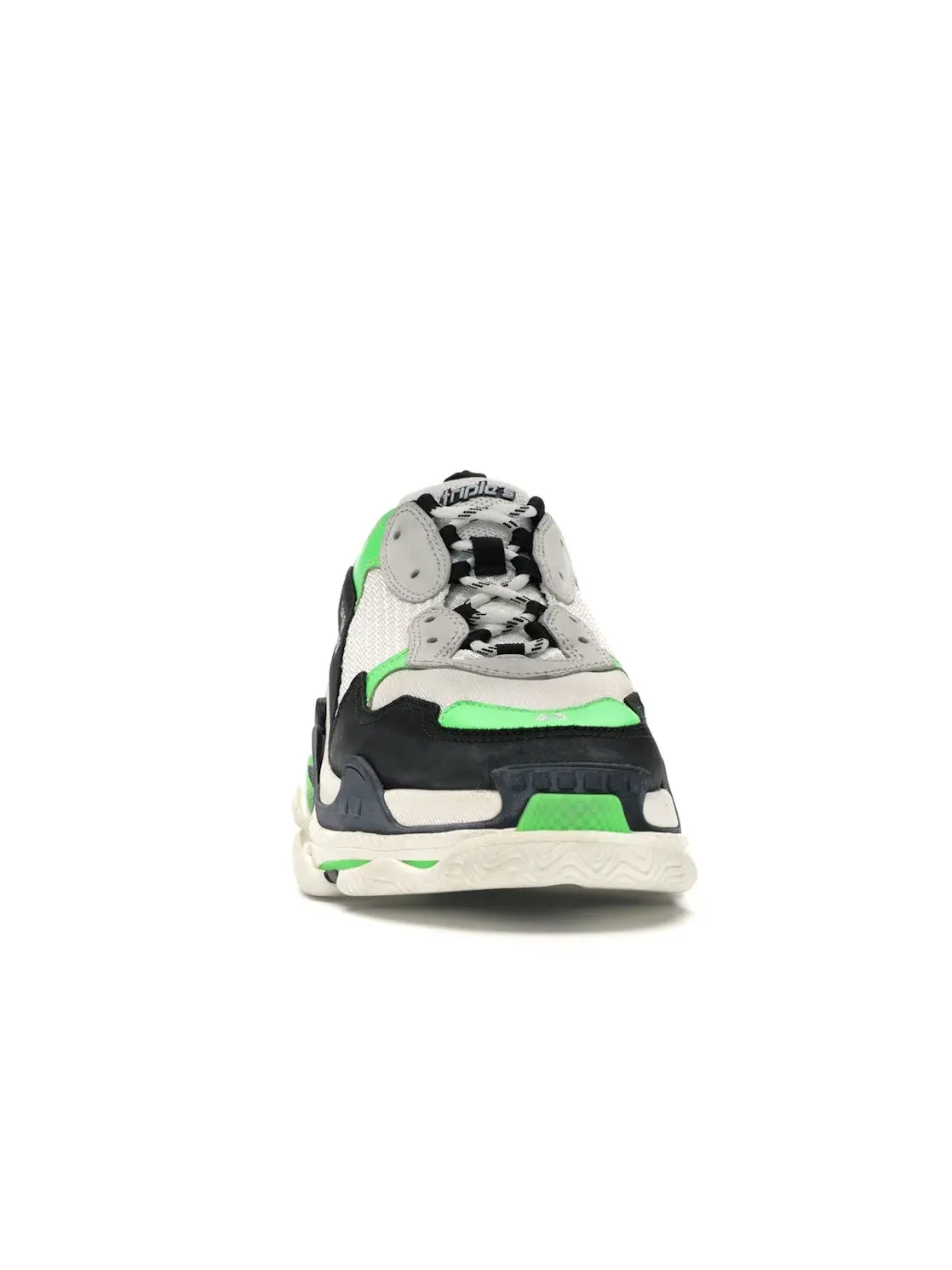 Кроссовки мужские Balenciaga Triple S без шнурков — изображение 2 из 4, зеленый/черный/белый
