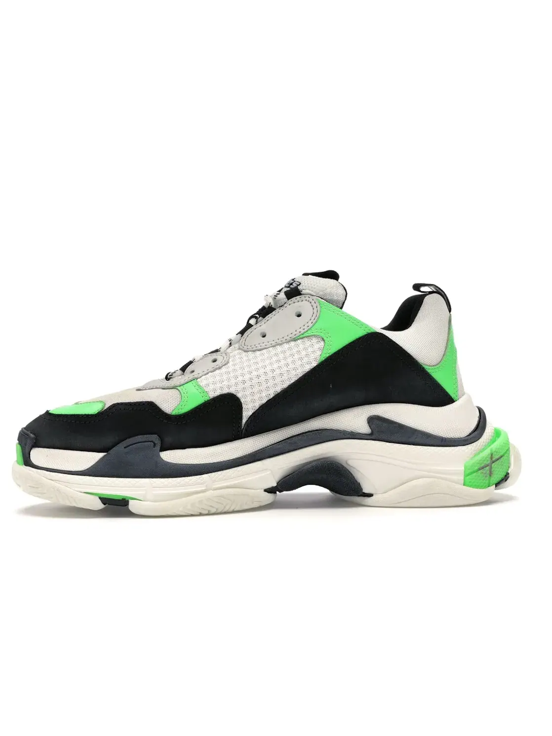 Кроссовки мужские Balenciaga Triple S без шнурков — изображение 3 из 4, зеленый/черный/белый