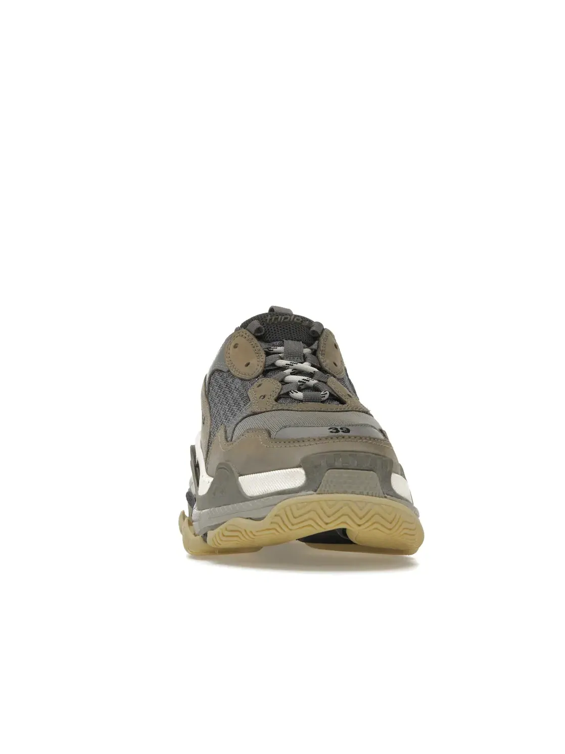 Кроссовки Balenciaga Triple S, с массивной подошвой — изображение 2 из 4, серый/серый-белый