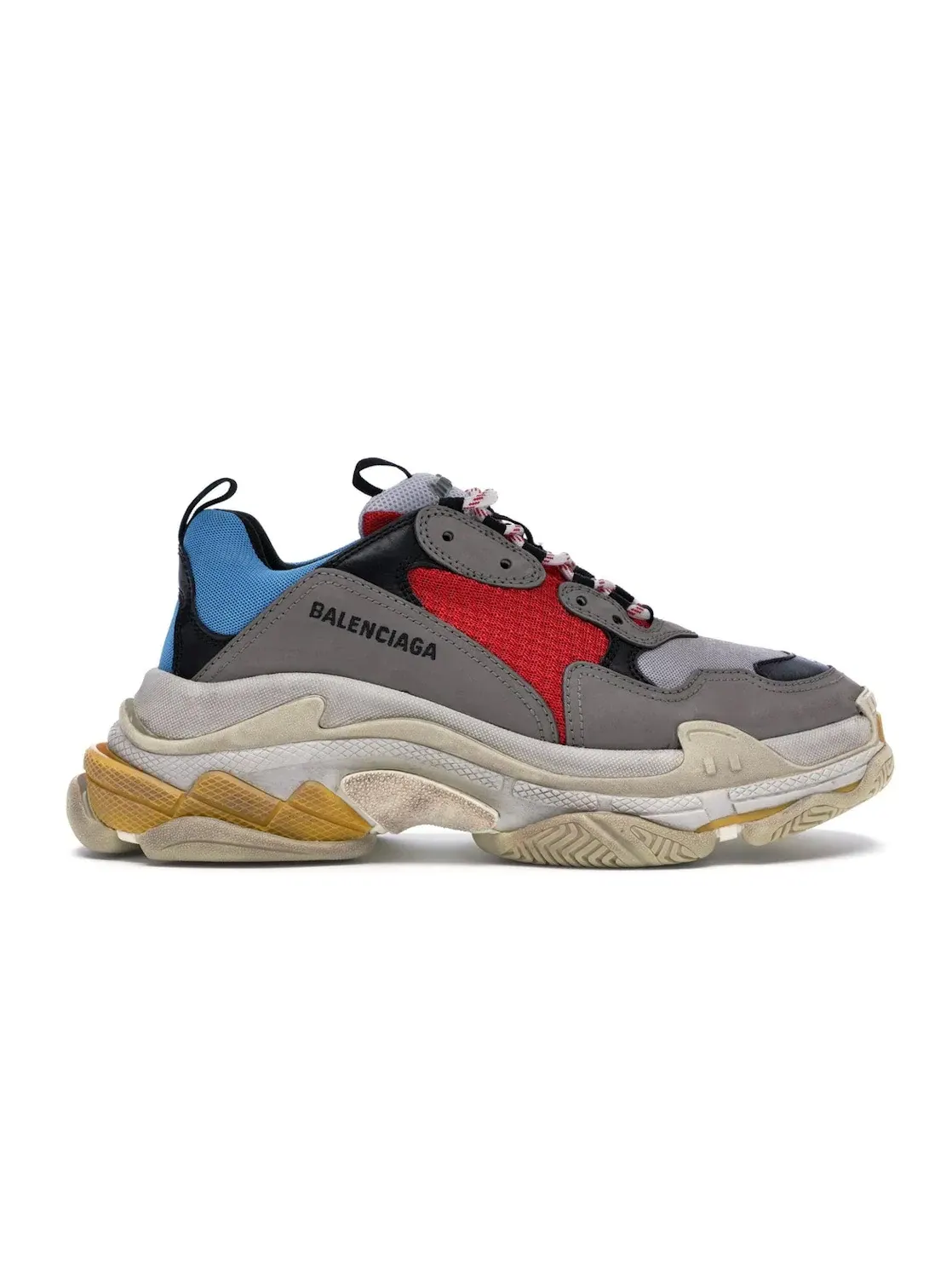 Кроссовки Balenciaga Triple S, реплика — изображение 1 из 4, серый/красный-синий