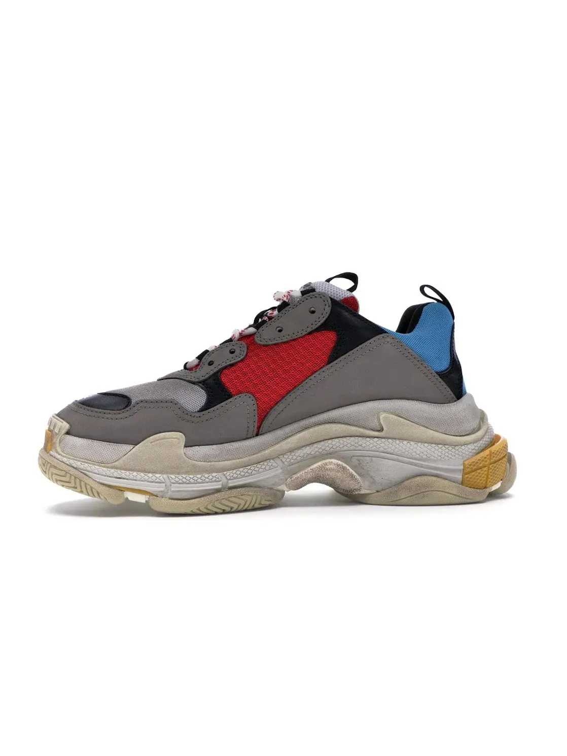 Кроссовки Balenciaga Triple S, реплика — изображение 3 из 4, серый/красный-синий