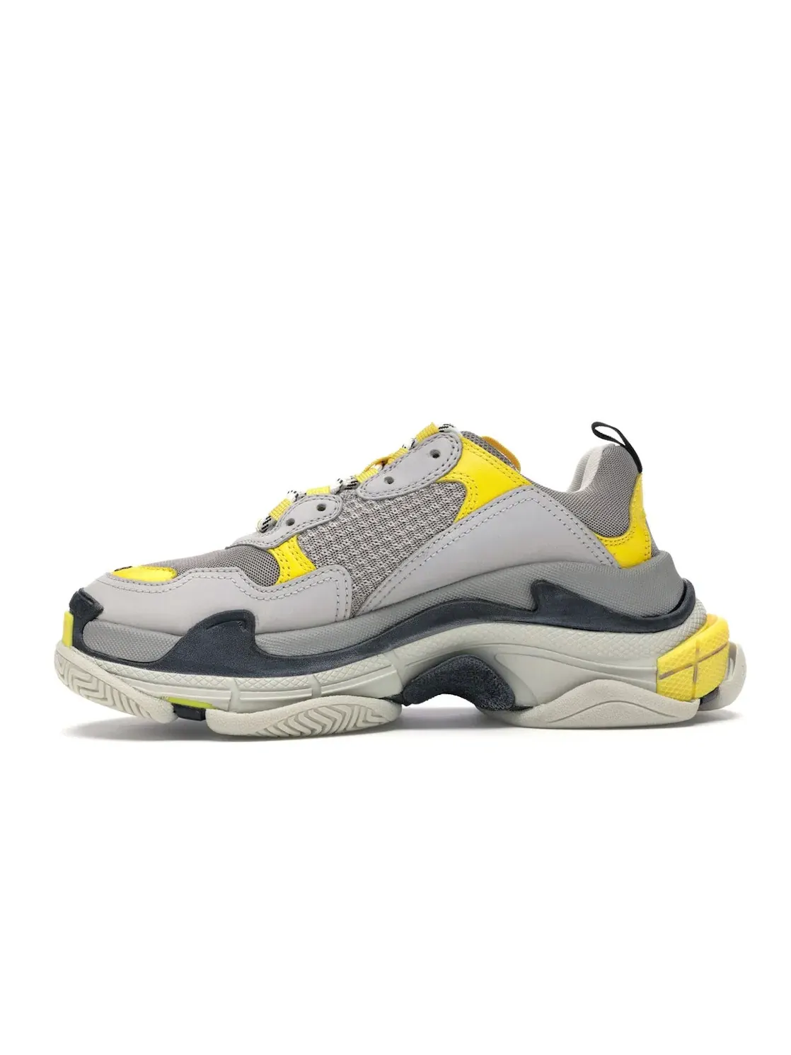 Кроссовки женские Balenciaga Triple S, с массивной подошвой — изображение 3 из 4, серый/желтый