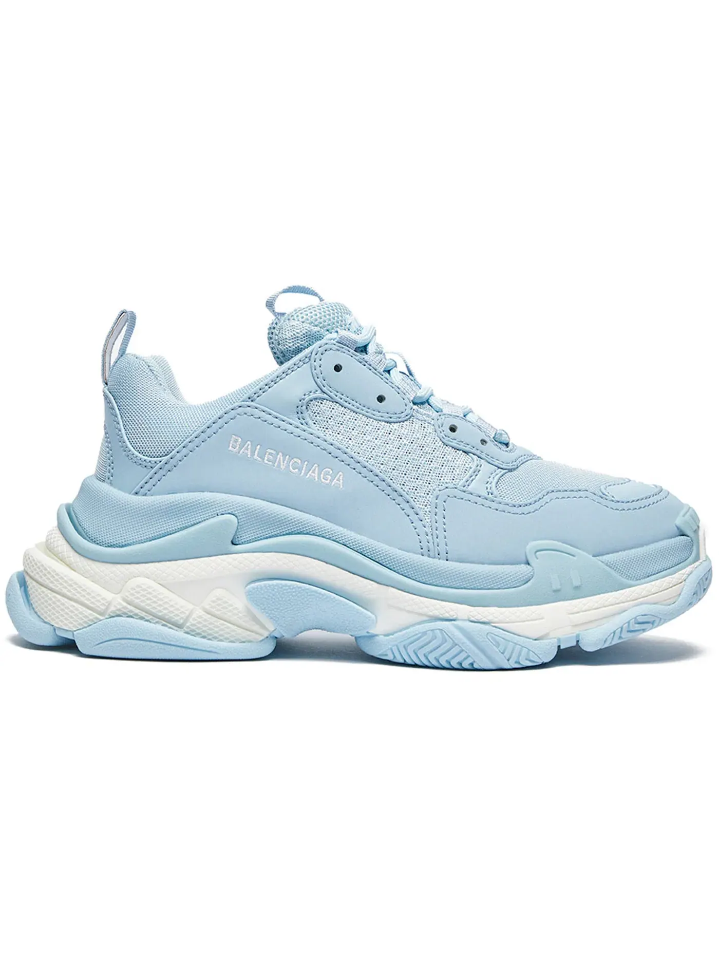 Кроссовки женские Balenciaga Triple S — изображение 1 из 1, светлый синий белый