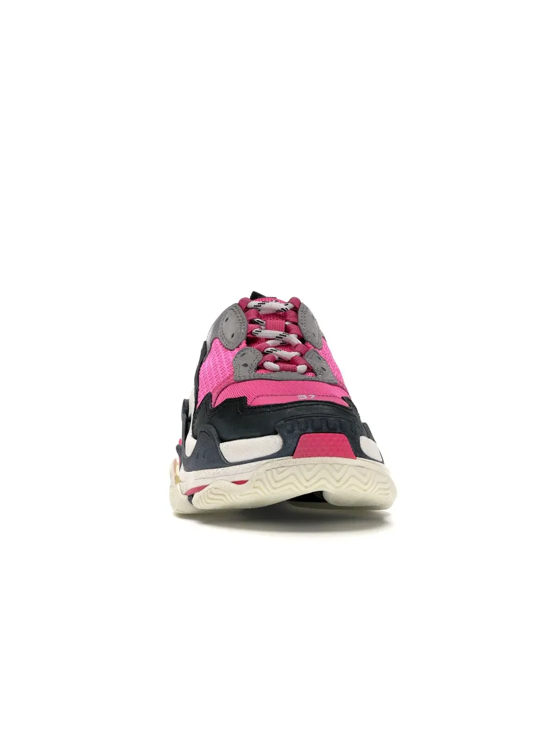 Женские кроссовки на массивной подошве Balenciaga Triple S Balenciaga — изображение 2 из 4, неоновый розовый/черный