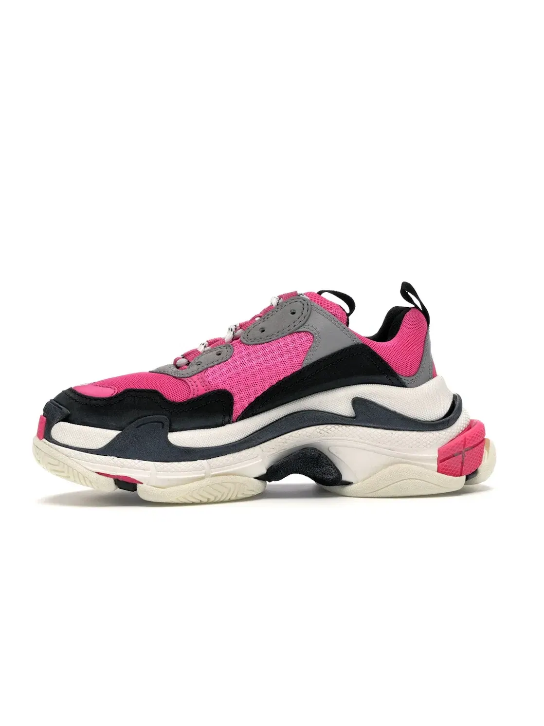 Женские кроссовки на массивной подошве Balenciaga Triple S Balenciaga — изображение 3 из 4, неоновый розовый/черный