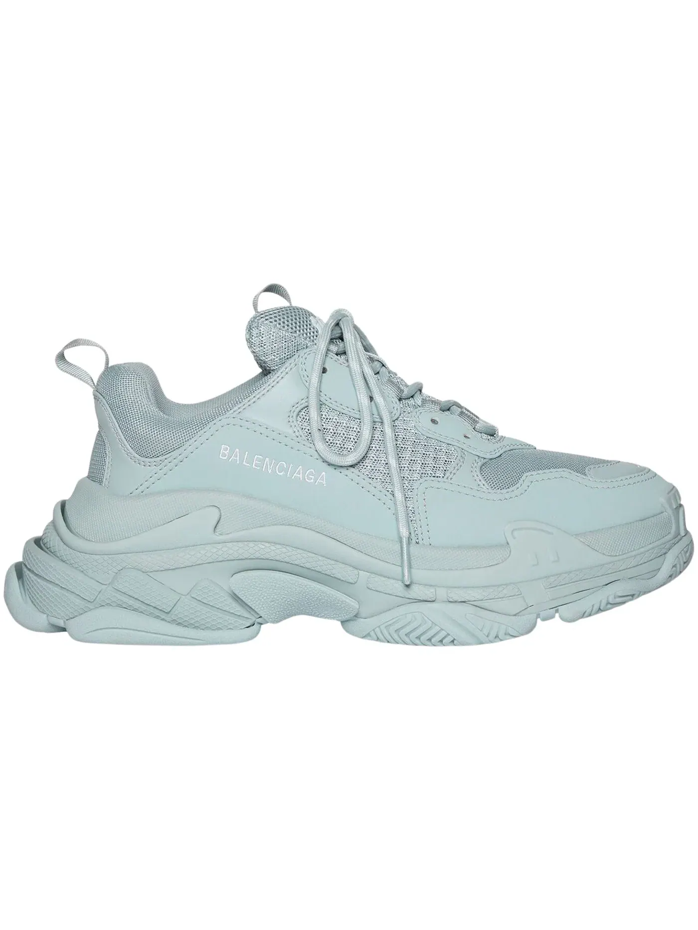 Кроссовки женские Balenciaga Triple S, с массивной подошвой — изображение 1 из 1, бледный синий
