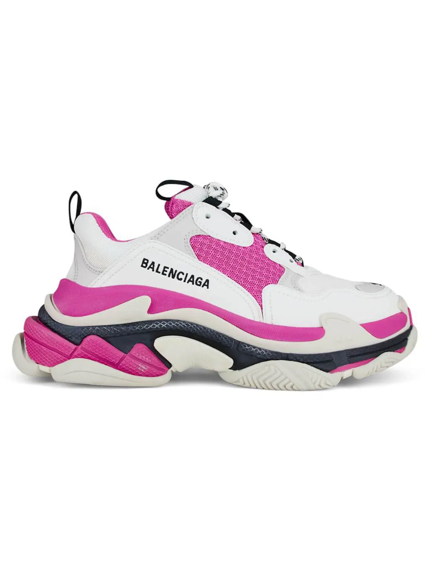 Кроссовки женские Balenciaga Triple S, с массивной подошвой — изображение 1 из 1, розовый белый