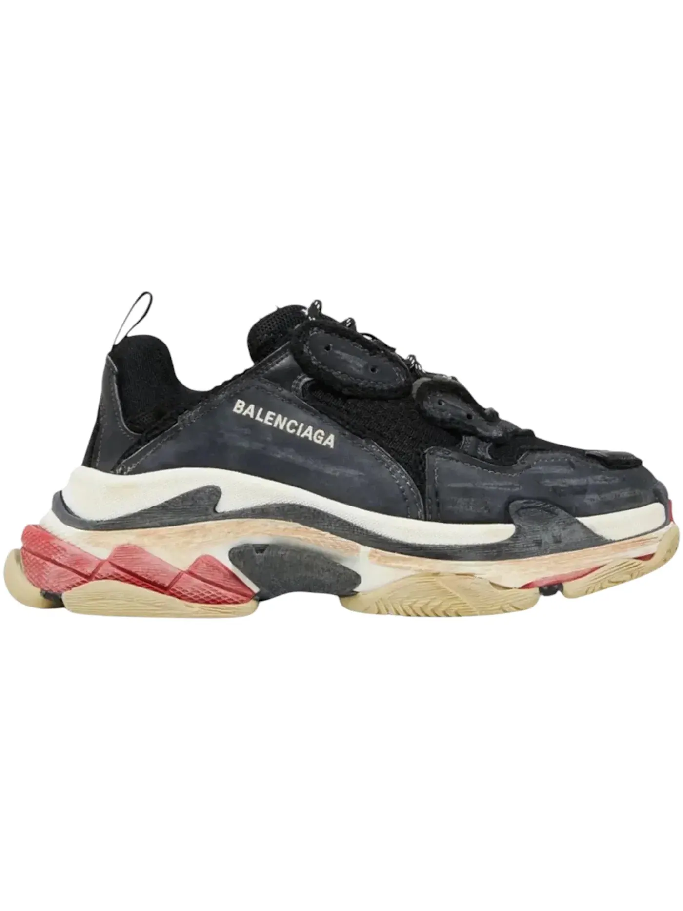 Кроссовки женские Balenciaga Triple S Sneaker DIY — изображение 1 из 1, чёрный/красный