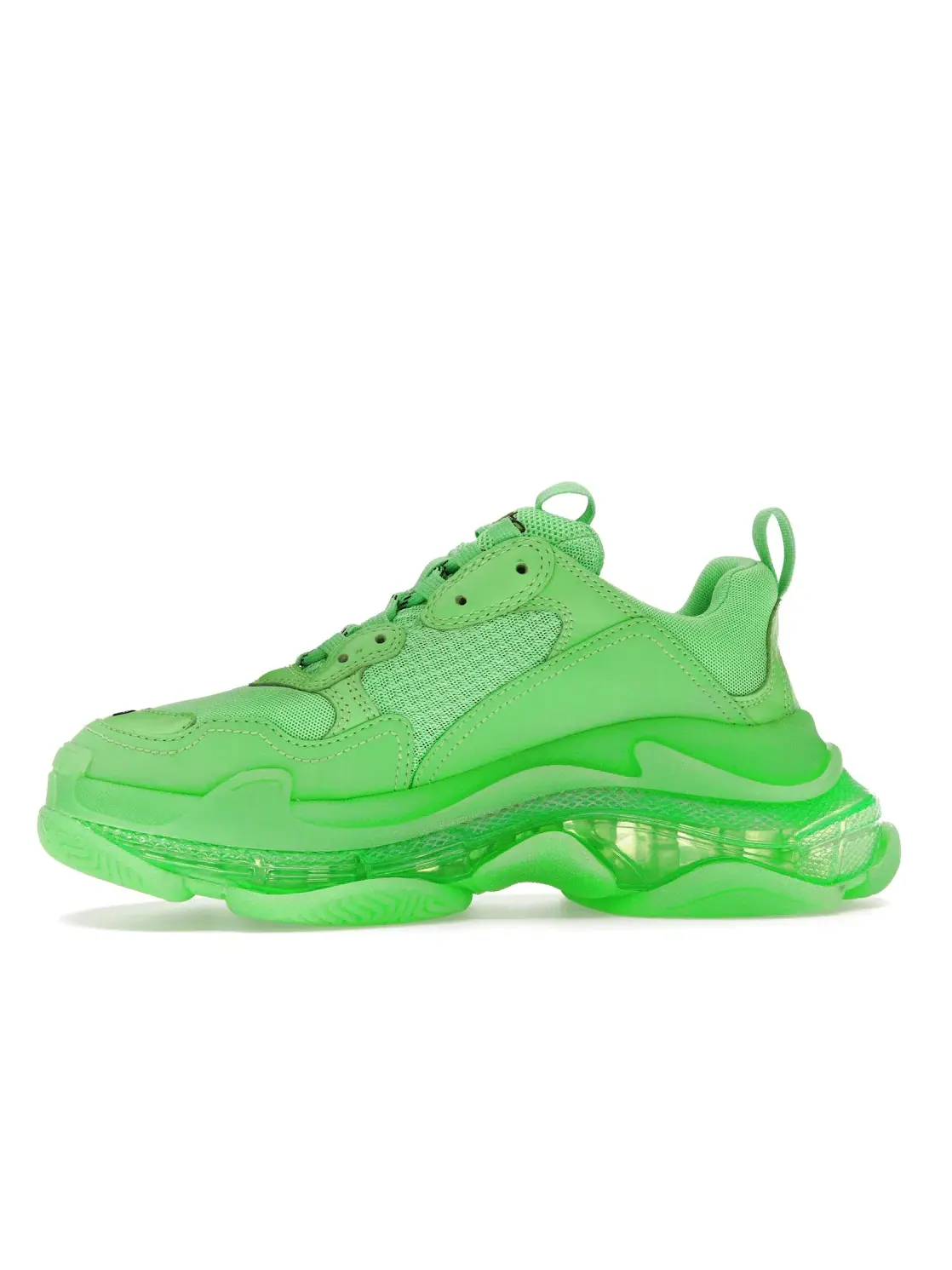 Кроссовки мужские Balenciaga Triple S Soft Neon Green Clear Sole, массивные — изображение 3 из 4, зеленый