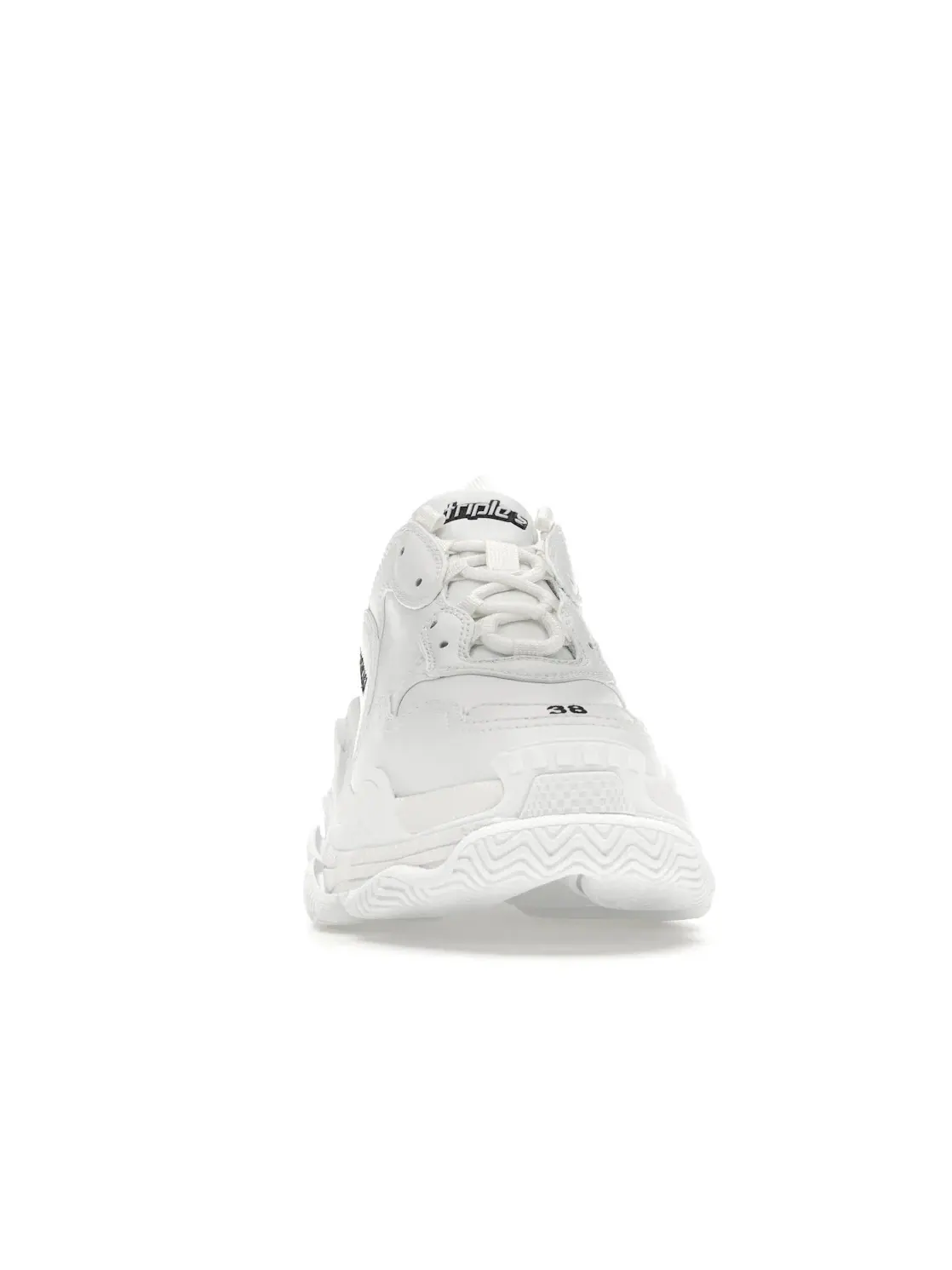 Кроссовки женские Balenciaga Triple S, из искусственной кожи — изображение 2 из 4, белый/белый/белый