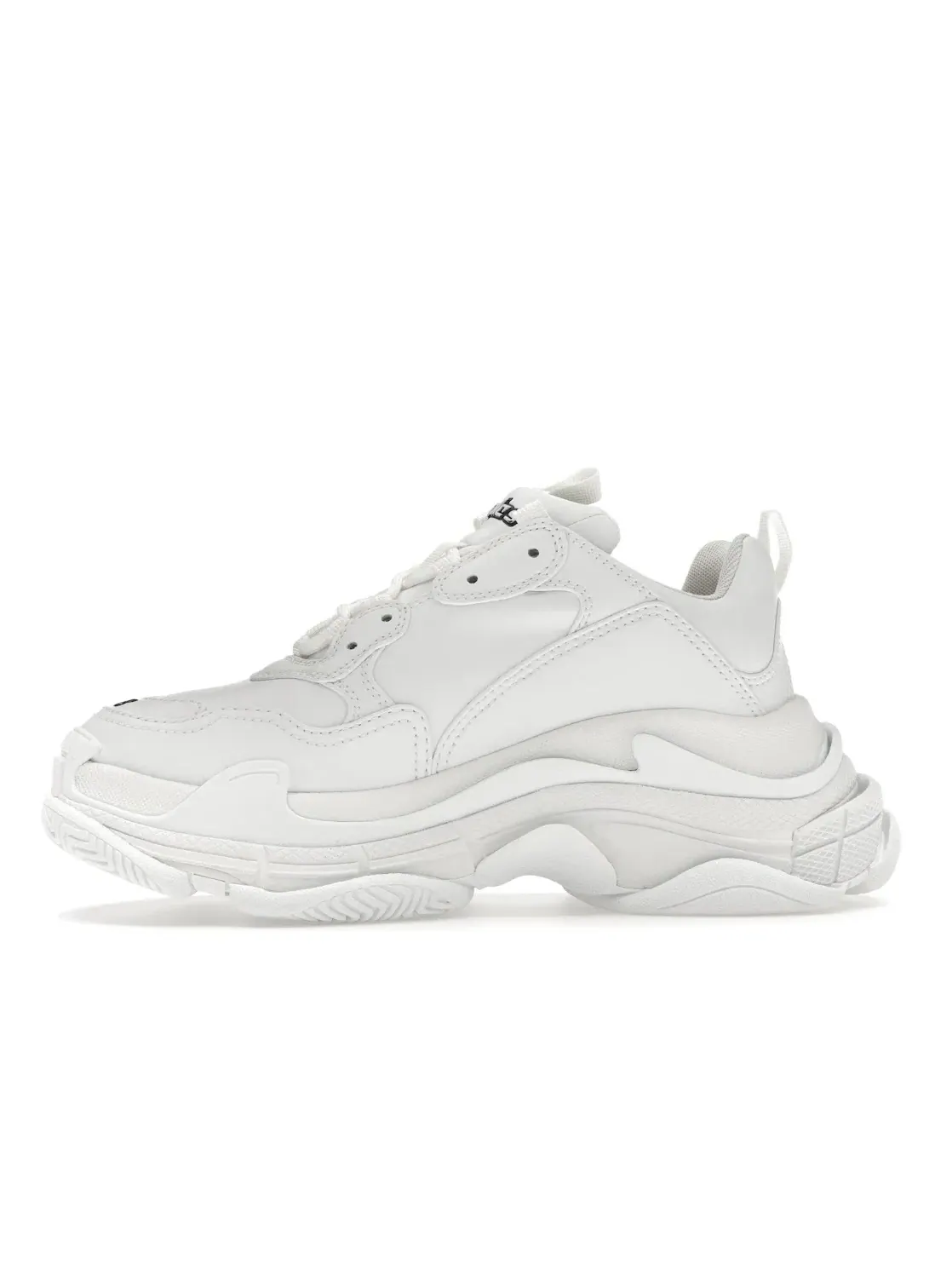 Кроссовки женские Balenciaga Triple S, из искусственной кожи — изображение 3 из 4, белый/белый/белый