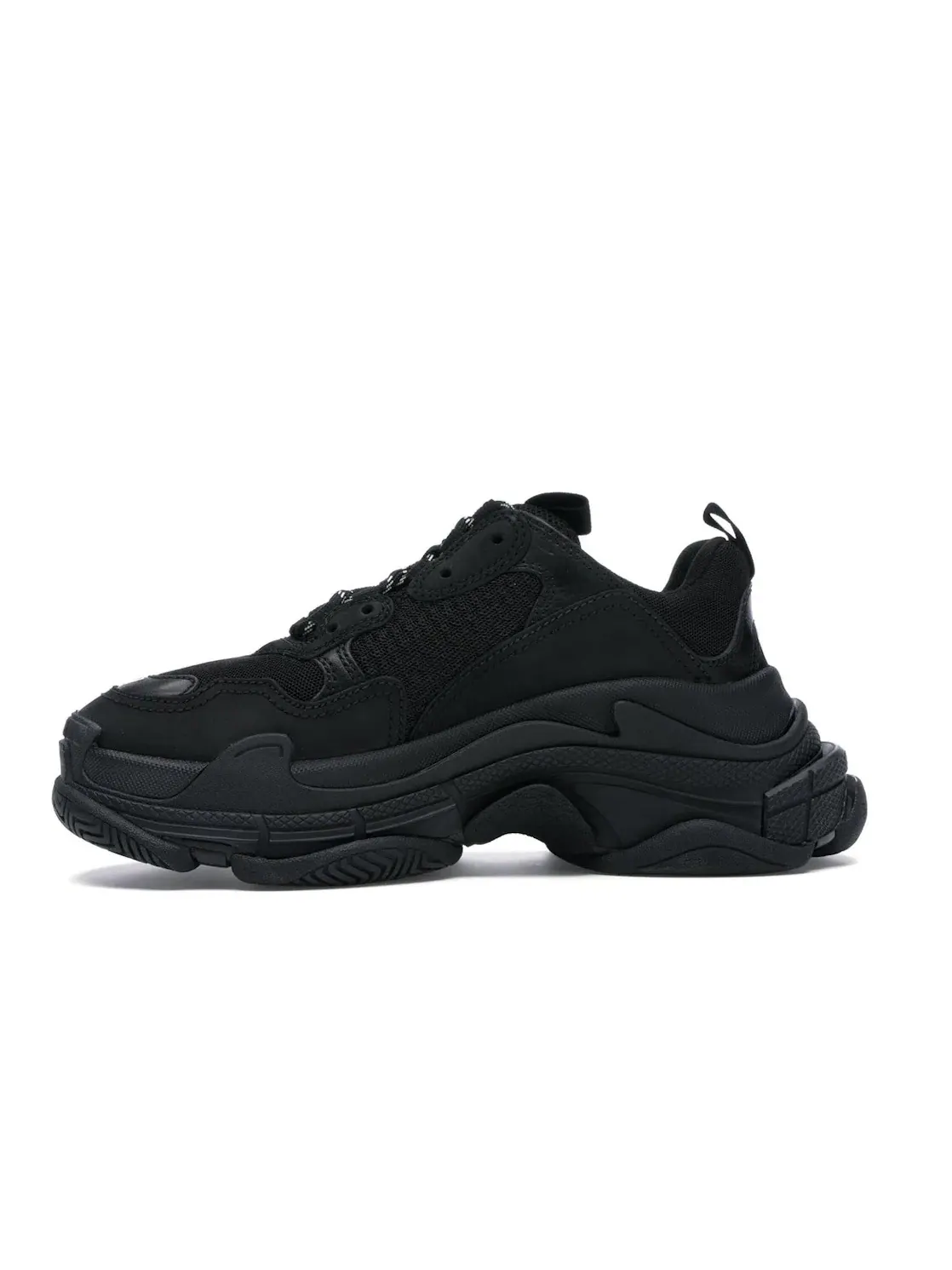 Кроссовки женские Balenciaga Triple S, массивные — изображение 3 из 4, черный/черный