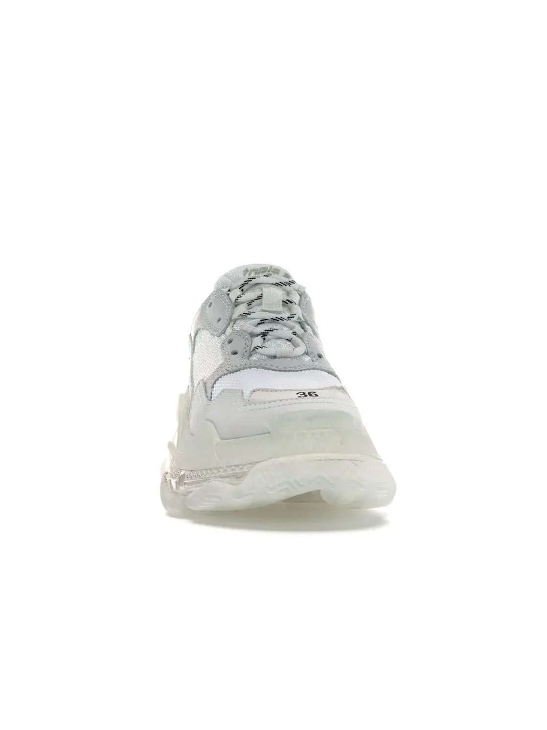 Женские кроссовки с прозрачной подошвой Balenciaga Triple S Balenciaga — изображение 2 из 4, белый