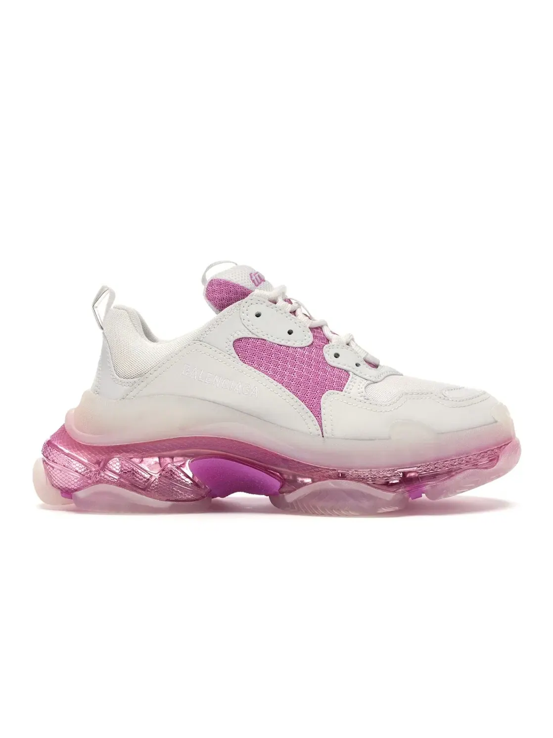 Кроссовки женские Balenciaga Triple S, с массивной подошвой — изображение 1 из 4, розовый/белый