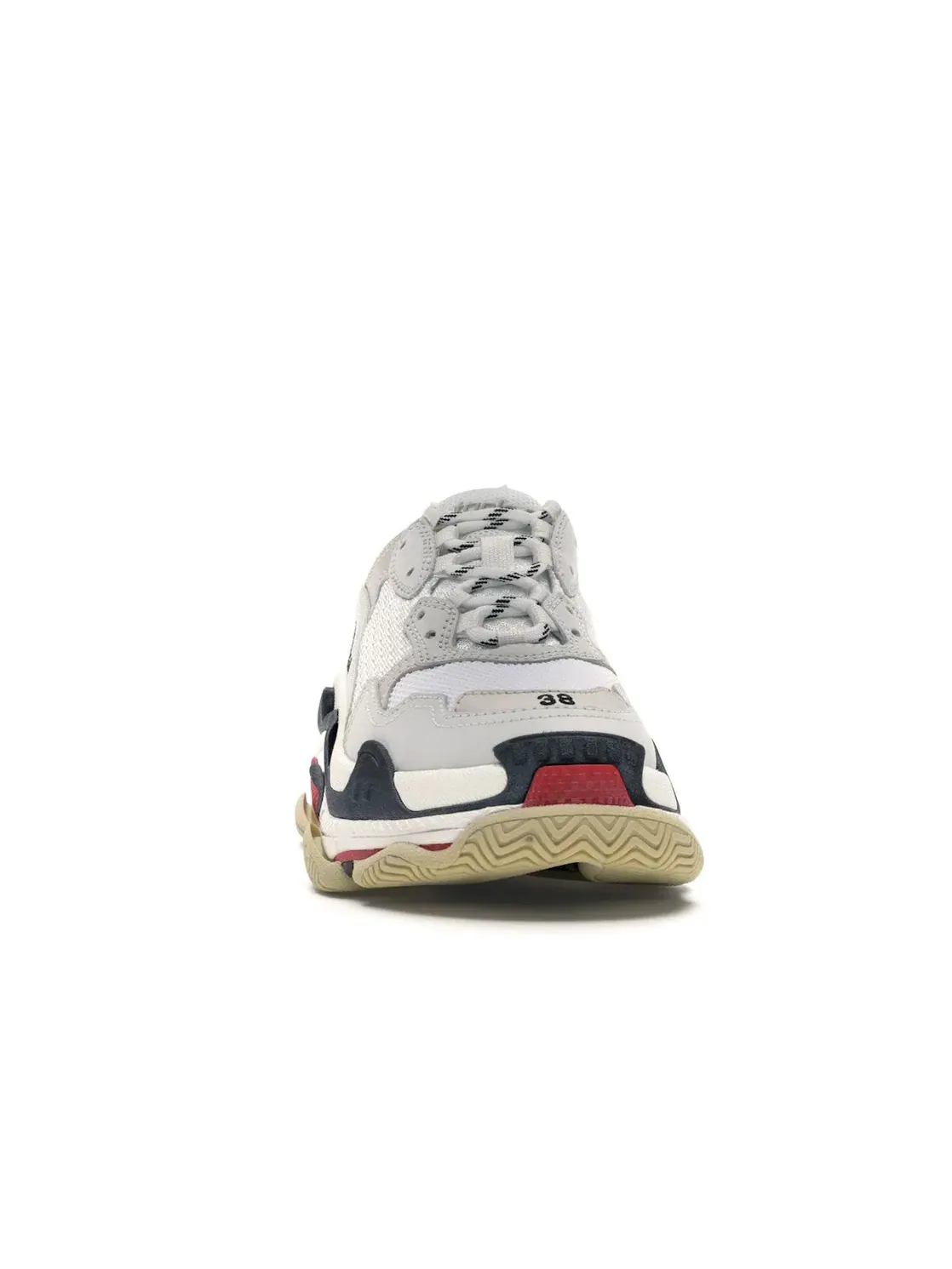 Кроссовки женские Balenciaga Triple S, с массивной подошвой — изображение 2 из 4, белый/красный