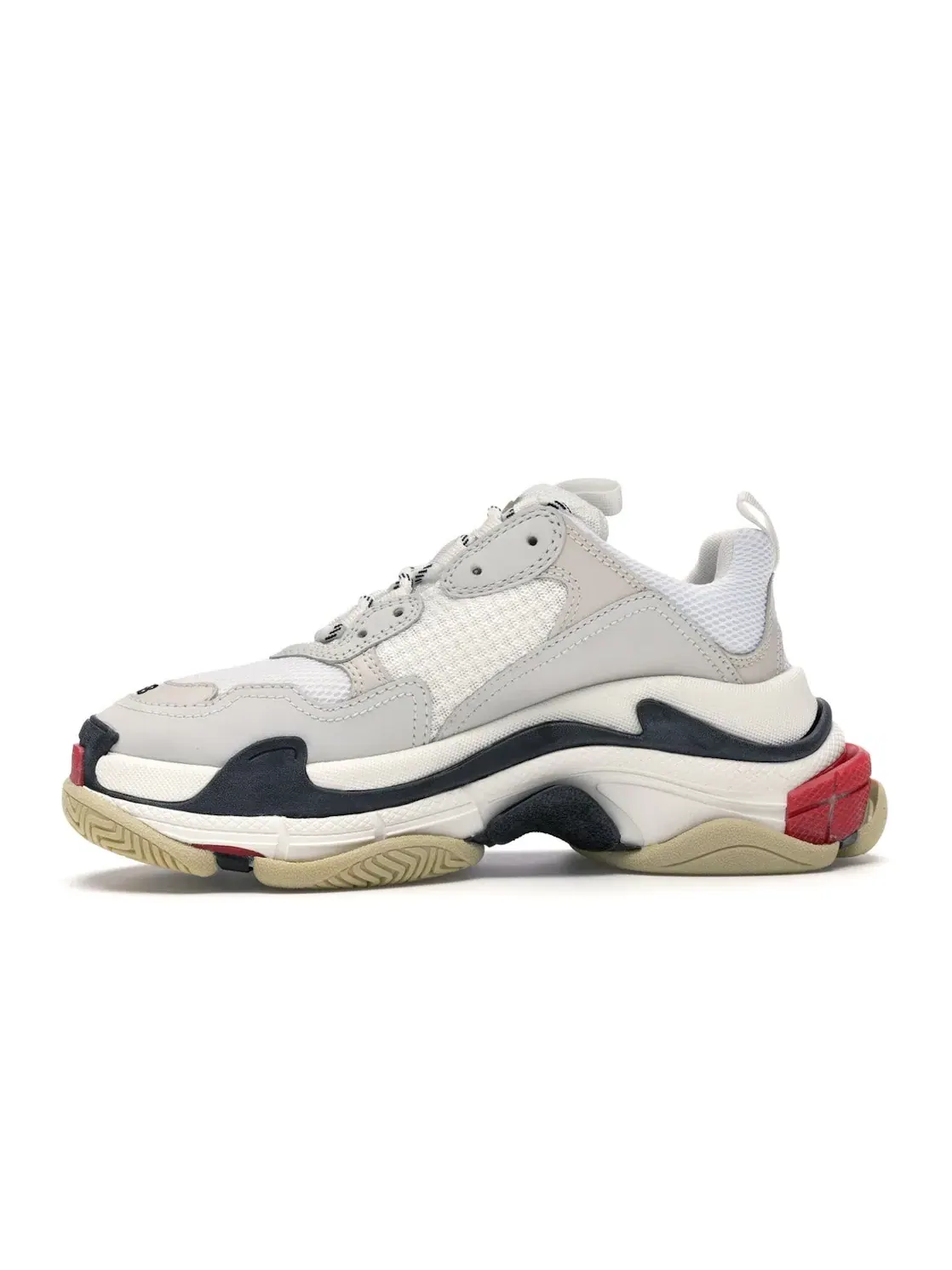 Кроссовки женские Balenciaga Triple S, с массивной подошвой — изображение 3 из 4, белый/красный