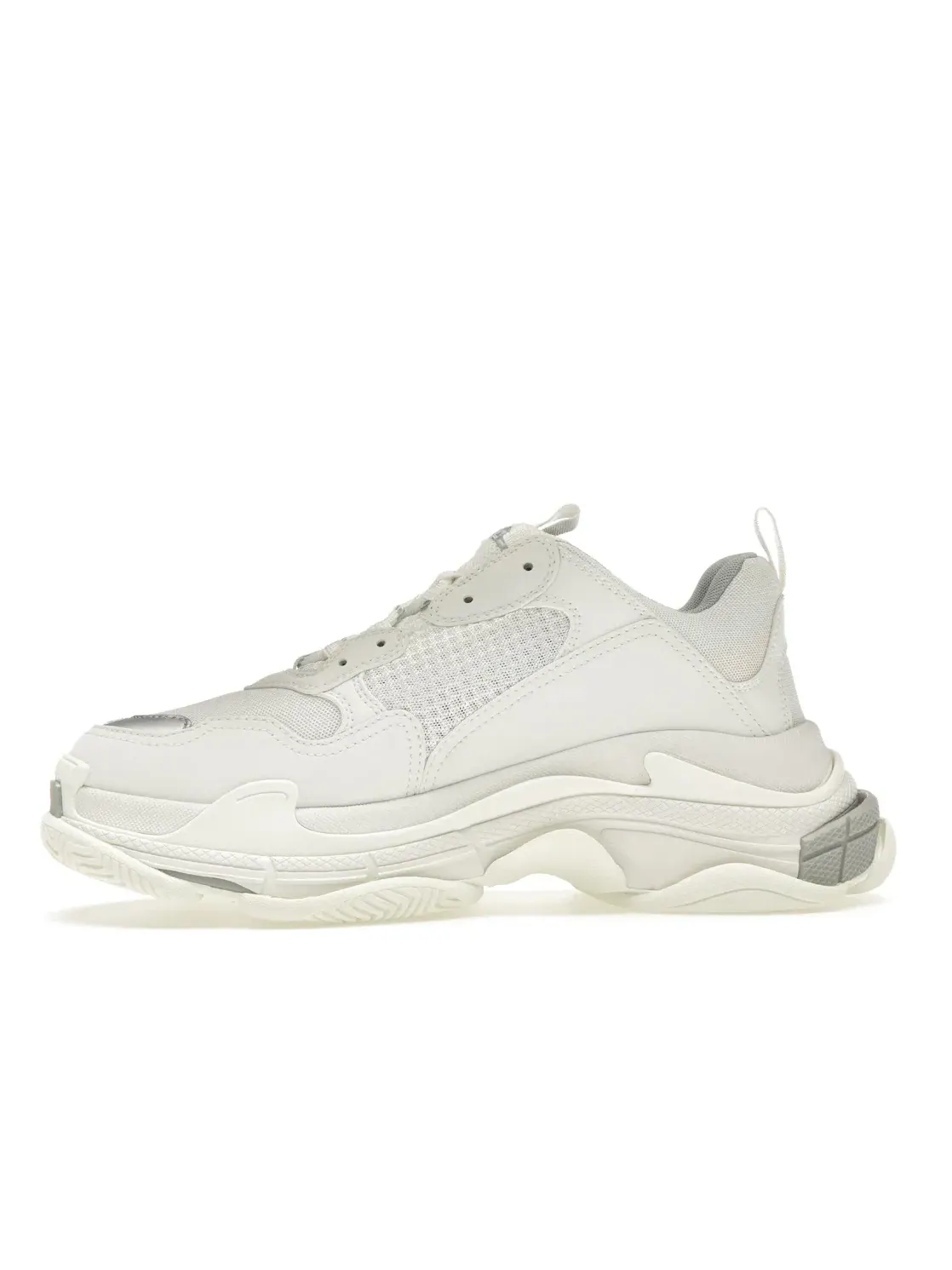 Кроссовки мужские Balenciaga Triple S без шнуровки — изображение 3 из 4, белый серебристый