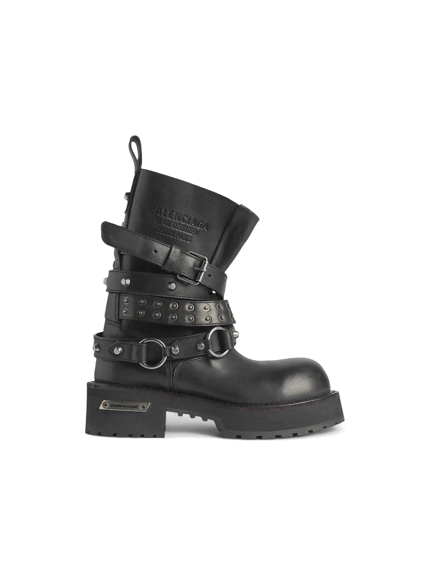 Ботинки мужские Balenciaga Venom City Bootie, с эффектом поношенности — изображение 1 из 1, черный