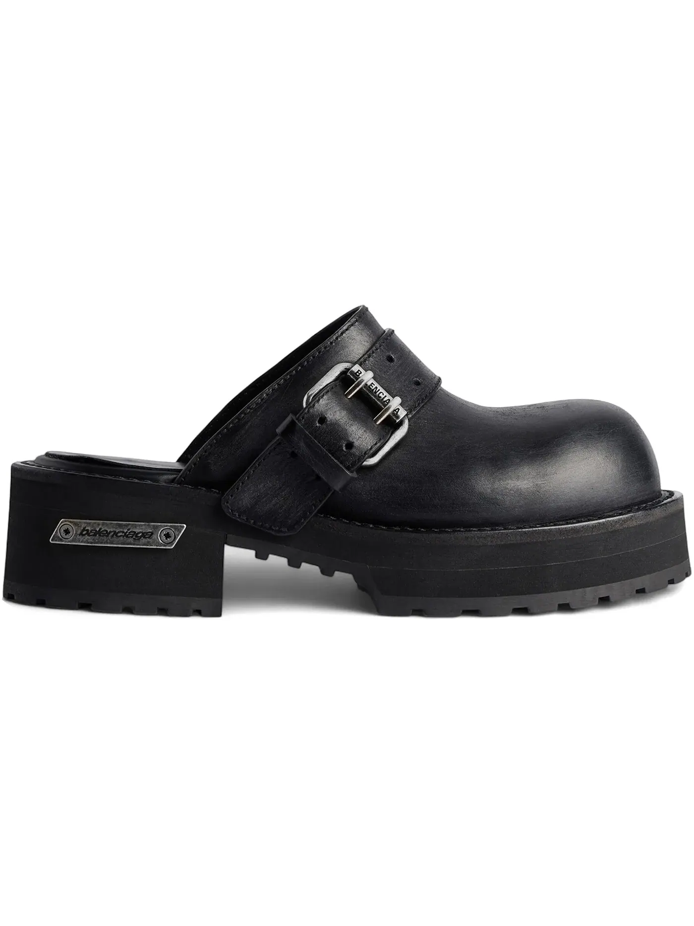 Клоги мужские Balenciaga Venom Mule, эффект поношенности — изображение 1 из 1, черный