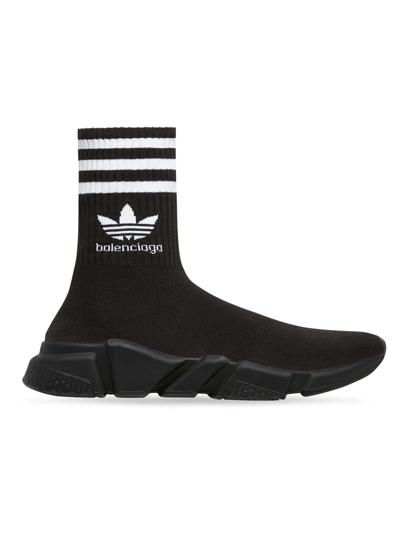 Кроссовки женские Balenciaga x Adidas Speed Trainer, без шнурков — изображение 1 из 1, черный