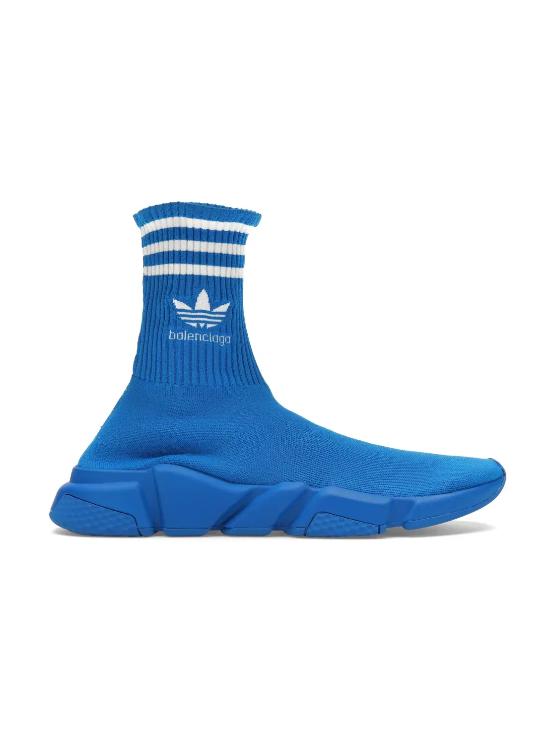 Кроссовки мужские Balenciaga x Adidas Speed Trainer без шнурков — изображение 1 из 4, сине-белые