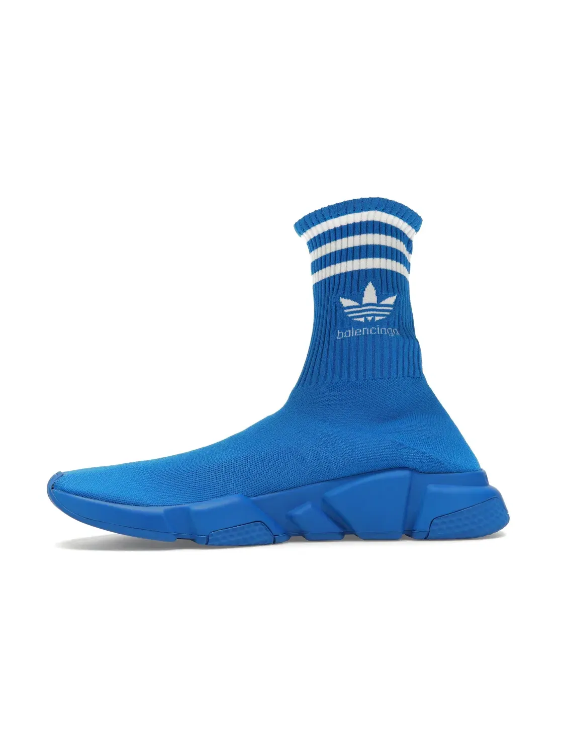 Кроссовки мужские Balenciaga x Adidas Speed Trainer без шнурков — изображение 3 из 4, сине-белые