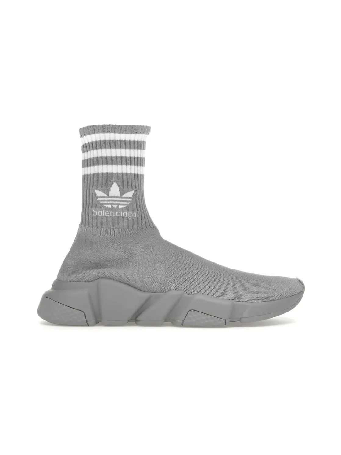 Кроссовки женские Balenciaga x Adidas Speed Trainer, с принтом — изображение 1 из 4, серый белый