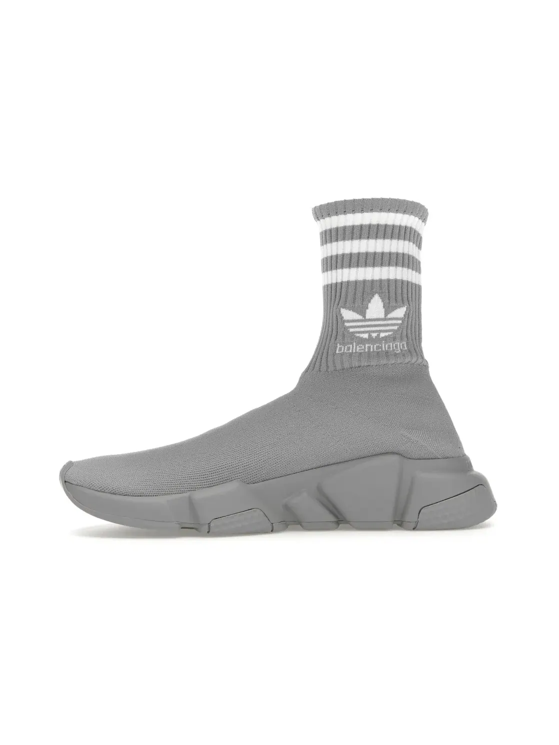 Кроссовки женские Balenciaga x Adidas Speed Trainer, с принтом — изображение 3 из 4, серый белый