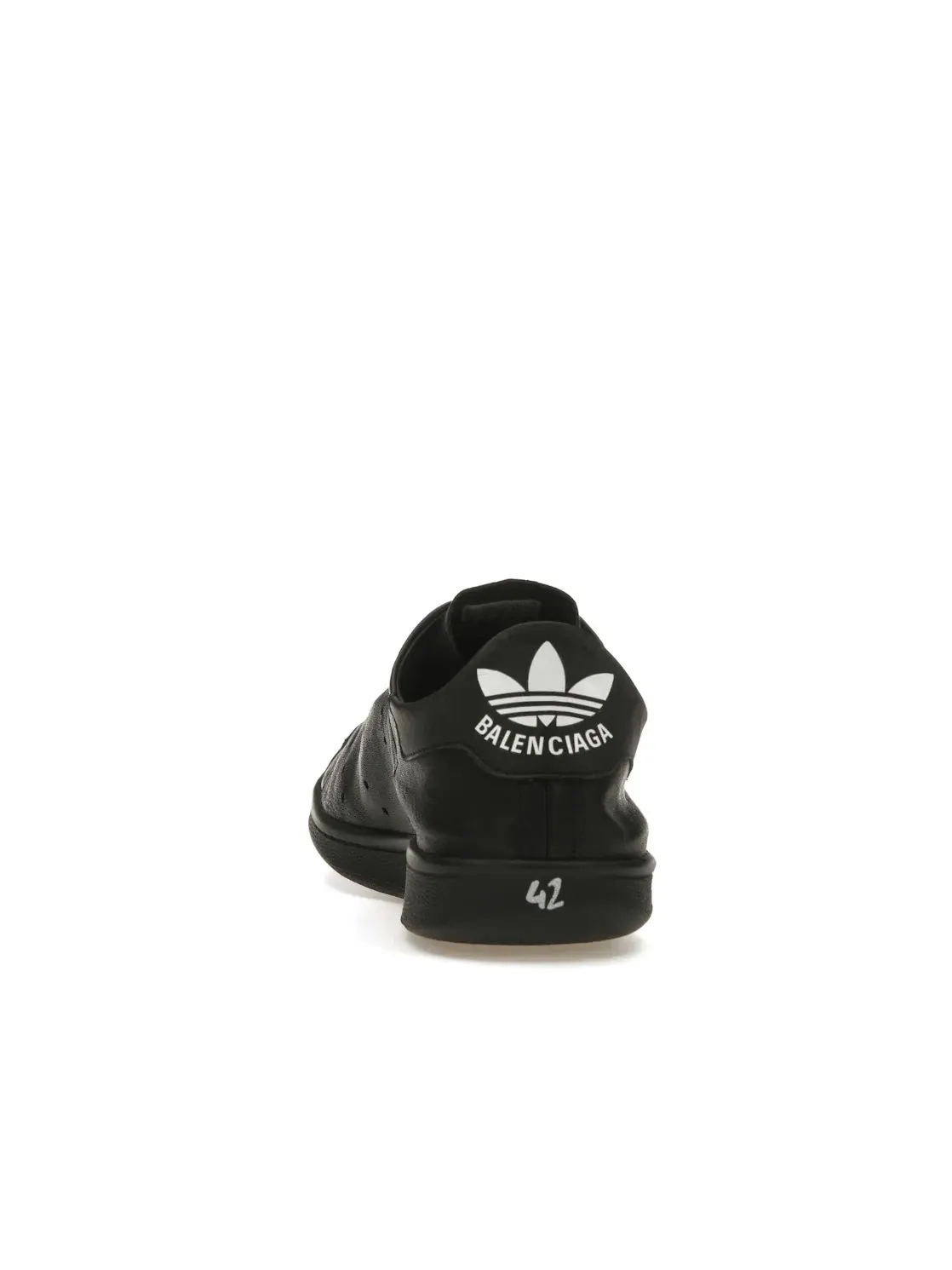 Кроссовки мужские Balenciaga x Adidas Stan Smith, с перфорированными полосками — изображение 4 из 4, черный