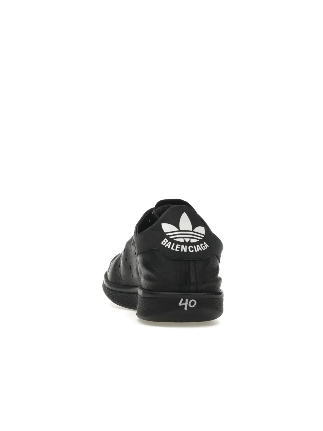 Кроссовки Balenciaga x Adidas Stan Smith, кожаные — изображение 4 из 4, черный