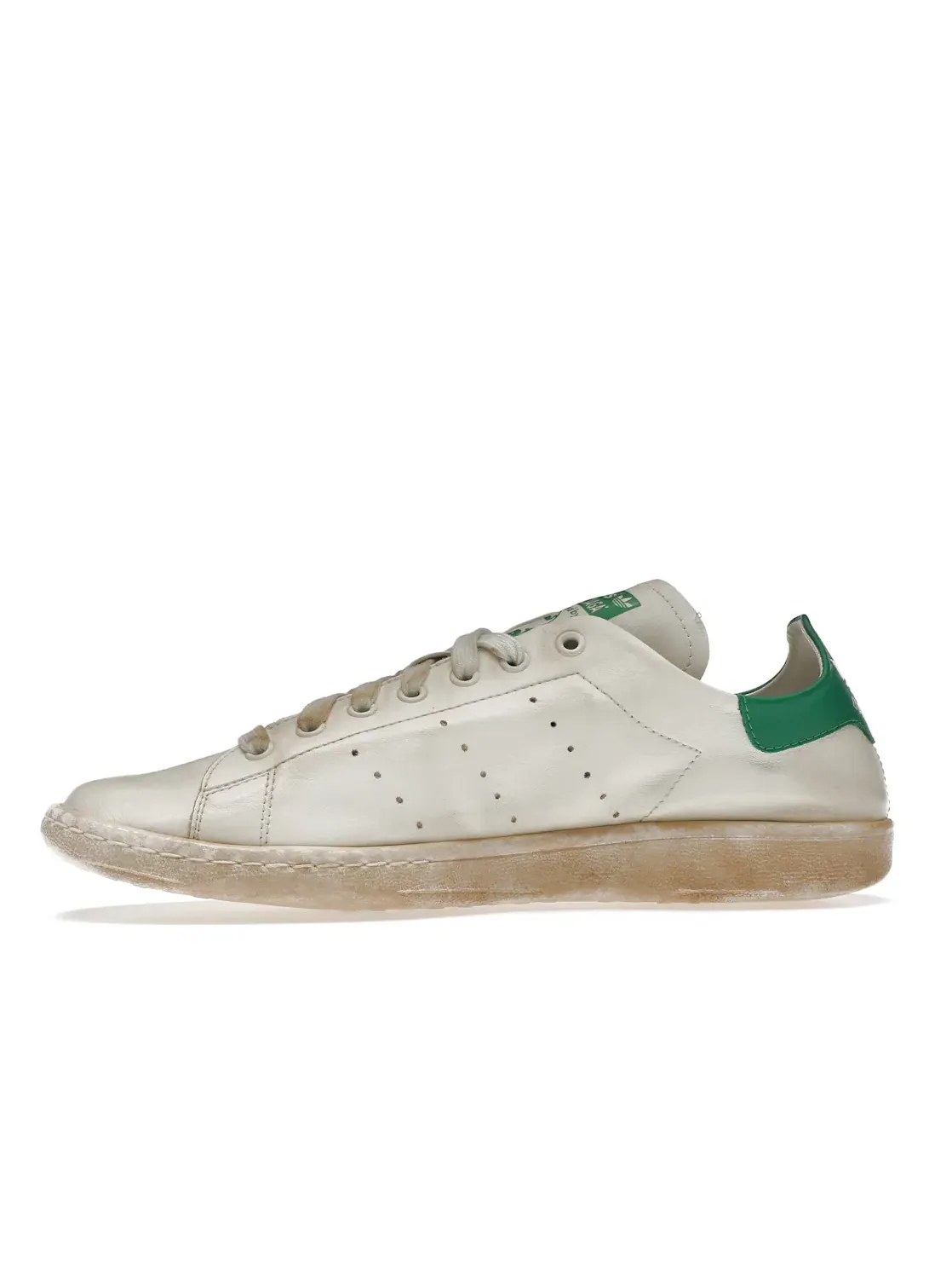 Кроссовки Balenciaga x Adidas Stan Smith, эффект поношенности — изображение 3 из 4, белый/белый/зеленый