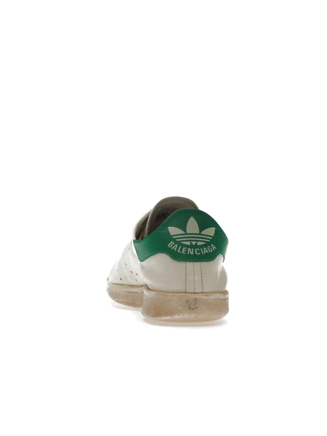 Кроссовки Balenciaga x Adidas Stan Smith, эффект поношенности — изображение 4 из 4, белый/белый/зеленый