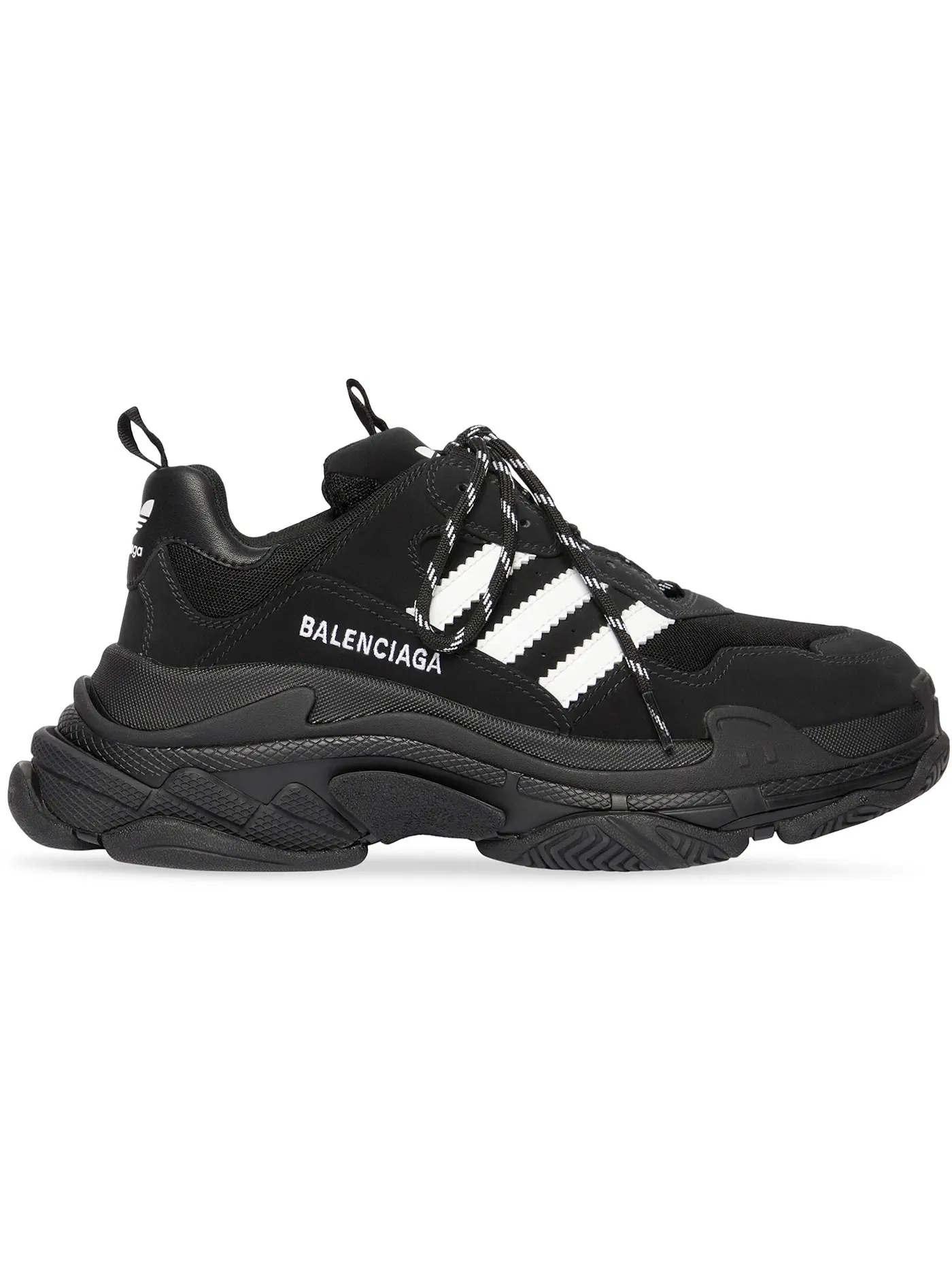 Кроссовки женские Balenciaga x Adidas Triple S — изображение 1 из 1, черный/белый