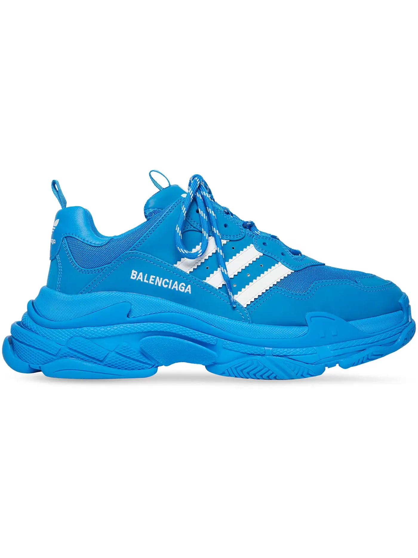 Кроссовки Balenciaga x Adidas Triple S, с принтом — изображение 1 из 1, синий/белый