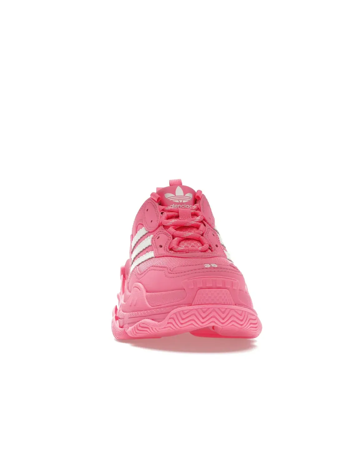 Женские кроссовки с принтом Balenciaga x Adidas Triple S — изображение 2 из 4, неоновый розовый/белый