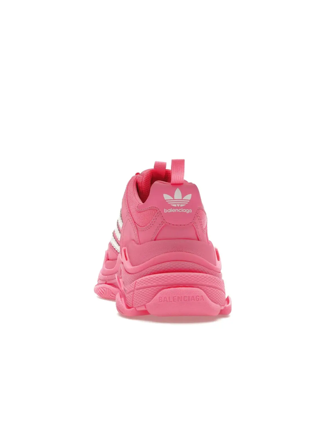 Женские кроссовки с принтом Balenciaga x Adidas Triple S — изображение 4 из 4, неоновый розовый/белый