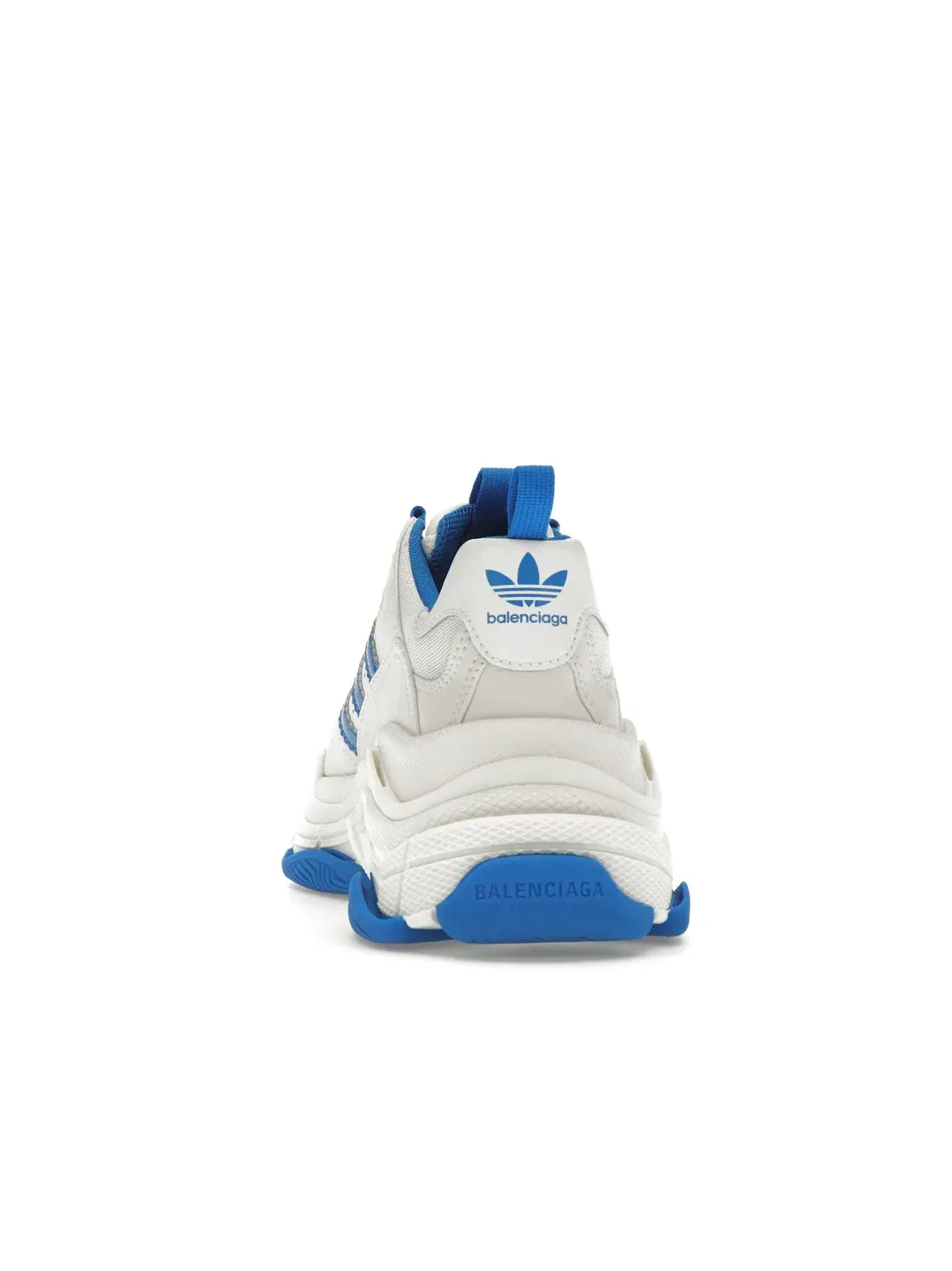 Кроссовки женские Balenciaga x Adidas Triple S, с массивной подошвой — изображение 4 из 4, белый/белый/синий