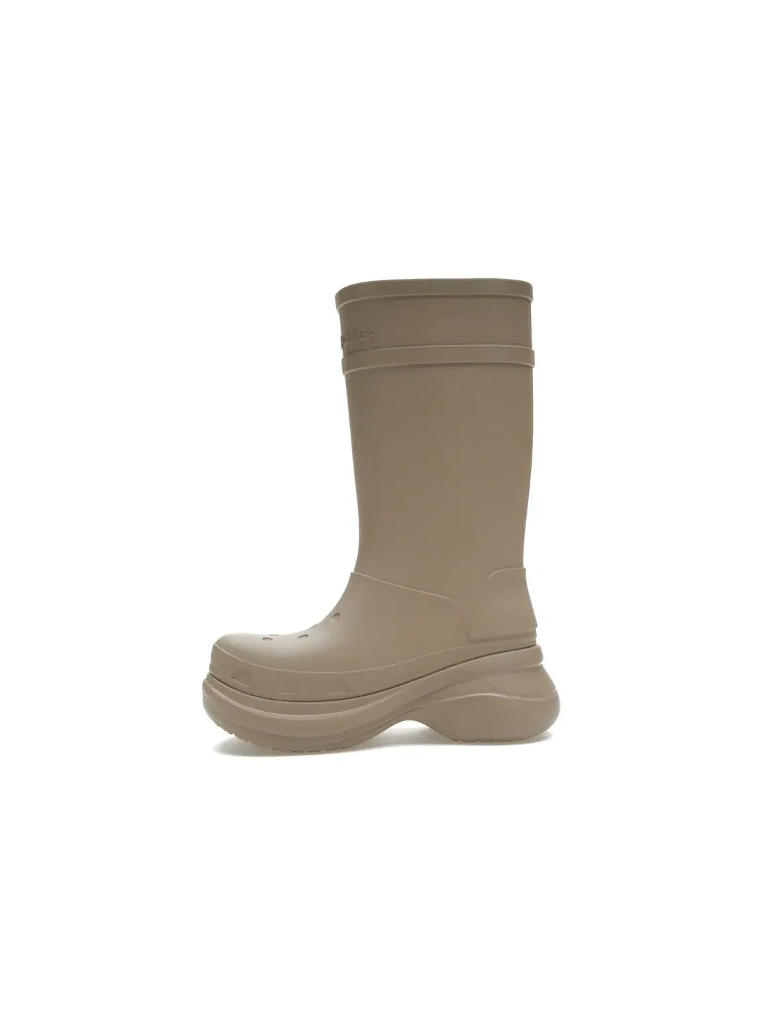 Резиновые сапоги Balenciaga x Crocs Boot — изображение 3 из 4, бежевый