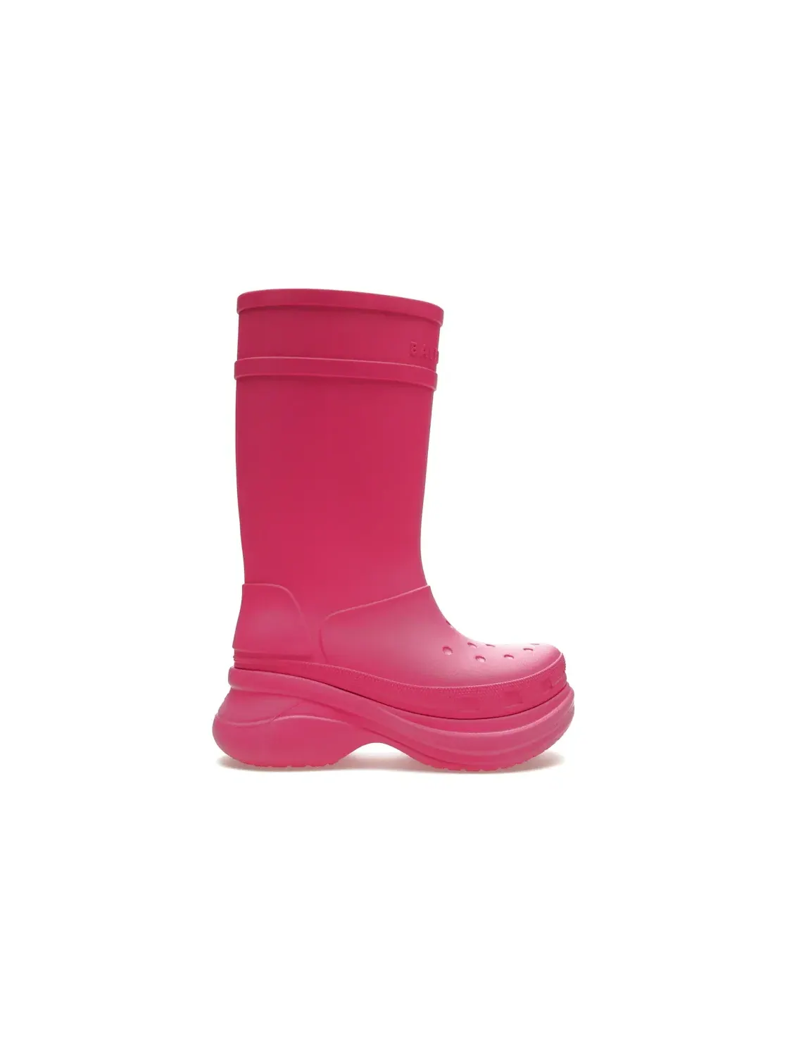 Сапоги женские Balenciaga x Crocs Boot, с принтом — изображение 1 из 4, яркий розовый