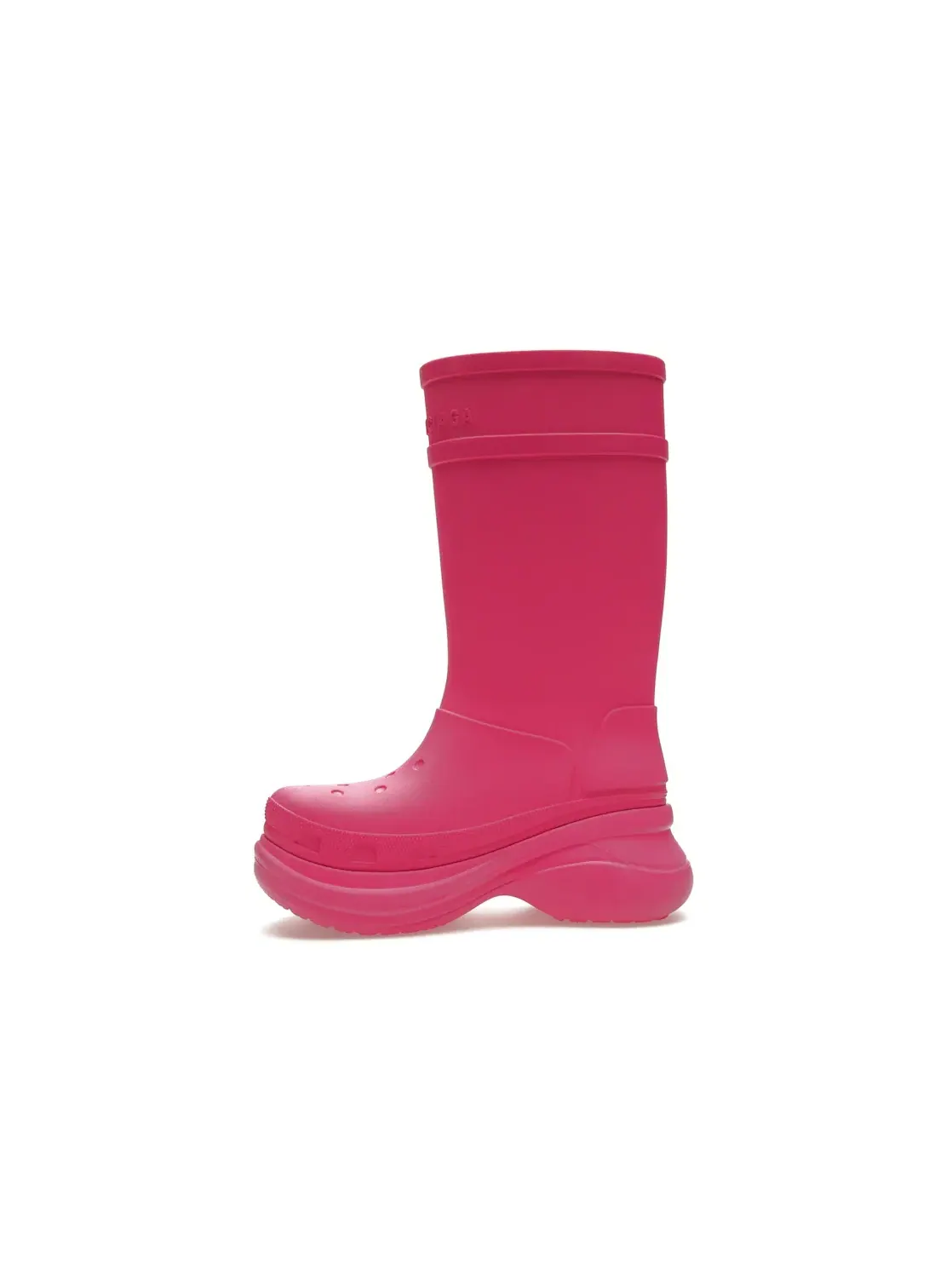Сапоги женские Balenciaga x Crocs Boot, с принтом — изображение 3 из 4, яркий розовый