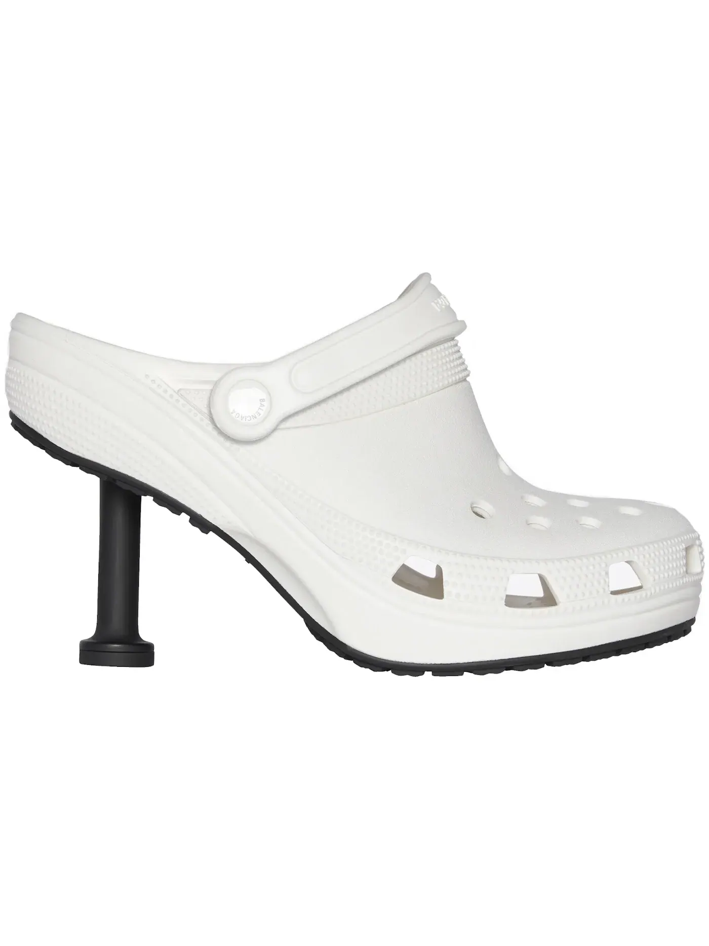 Туфли женские Balenciaga x Crocs Madame 80MM на каблуке, принт — изображение 1 из 1, белый
