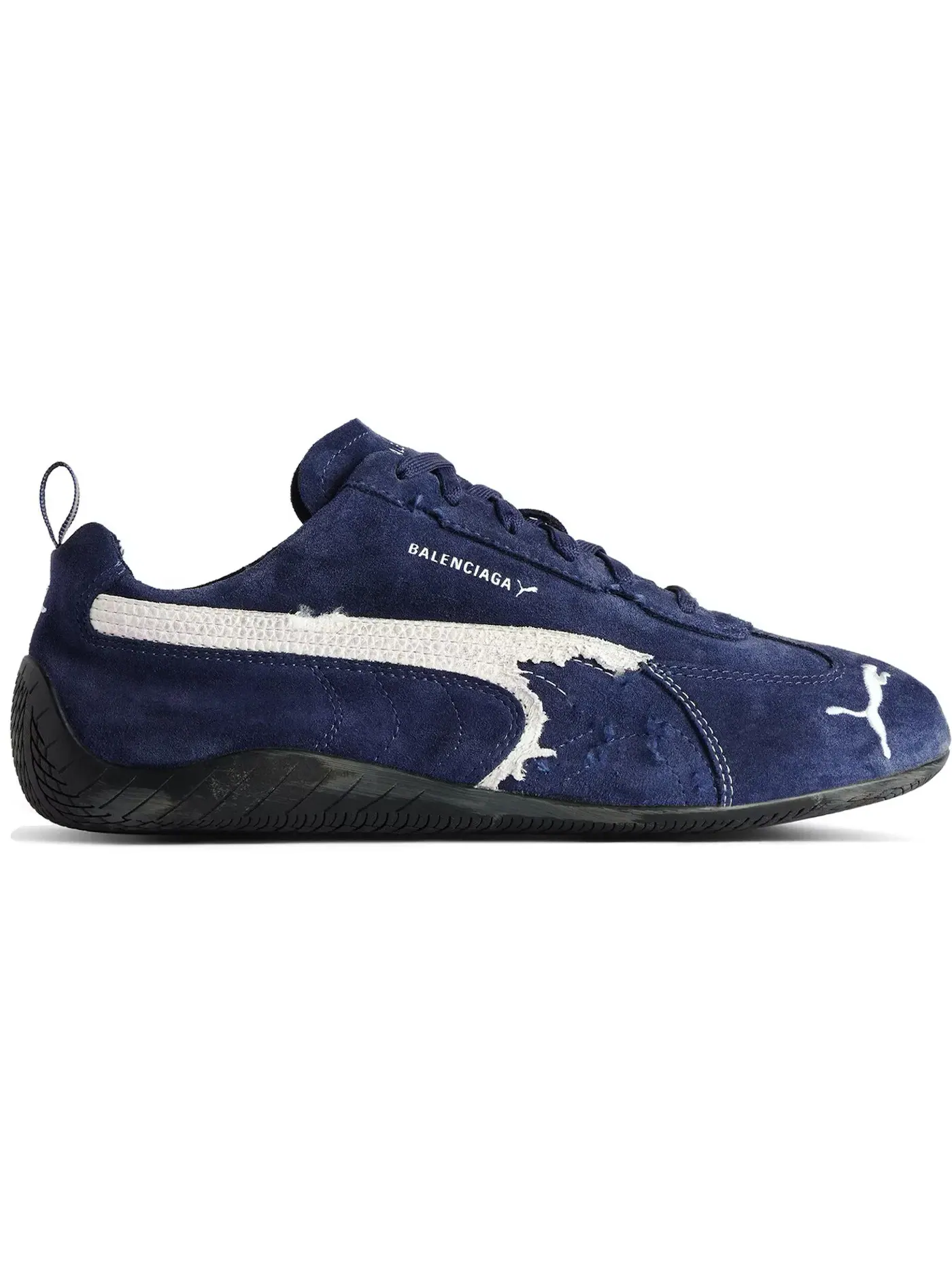 Кеды мужские Balenciaga x Puma Speedcat Suede, с принтом — изображение 1 из 1, темно-синий/белый/черный