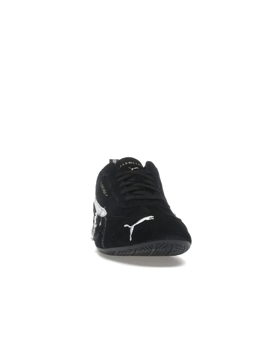 Кроссовки мужские Balenciaga x Puma Speedcat Suede, с потертостями — изображение 2 из 4, черный/белый