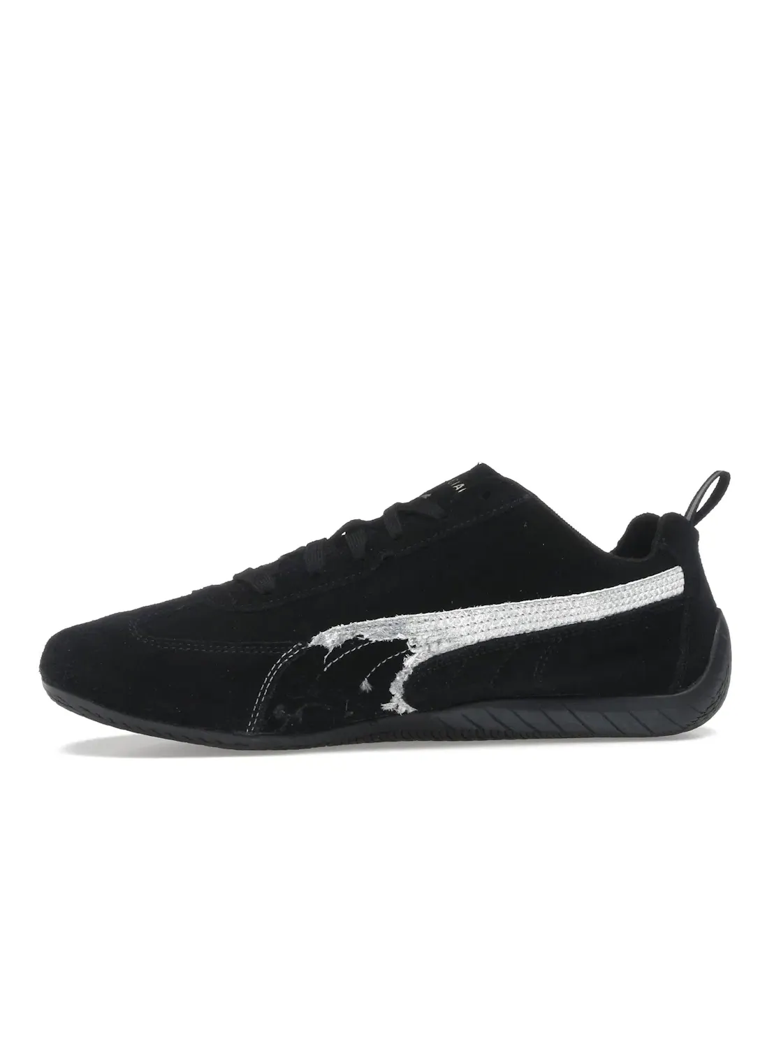 Кроссовки мужские Balenciaga x Puma Speedcat Suede, с потертостями — изображение 3 из 4, черный/белый