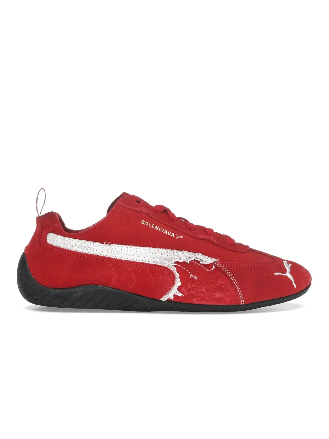 Кроссовки мужские Balenciaga x Puma Speedcat Suede, замшевые — изображение 1 из 4, красный/белый/черный