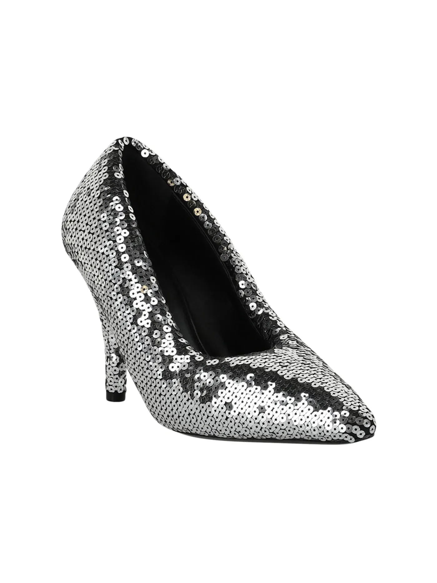 Туфли женские Balenciaga XL Pumps с пайетками, серебристые — изображение 2 из 3, серебряный