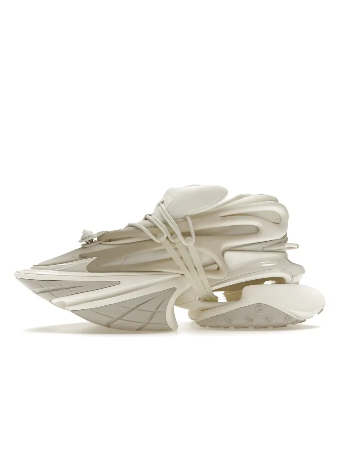 Мужские кроссовки с принтом Balmain Unicorn Low-Top Balmain — изображение 3 из 4, белый